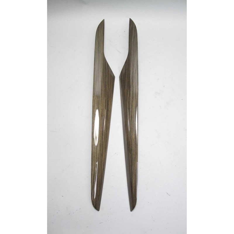 2013-2015 BMW E84 X1 SAV Front or Rear Door Wood Trim Pair Fine Line Light OEM