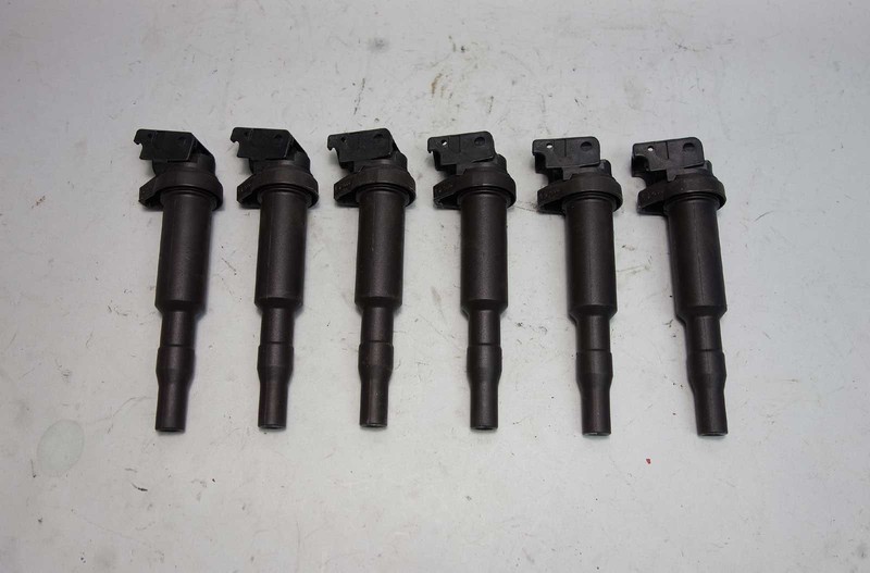 BMW S54 N62 Stick Ignition Coil Set of 6 BOSCH 2006-2013 OEM 0221504470