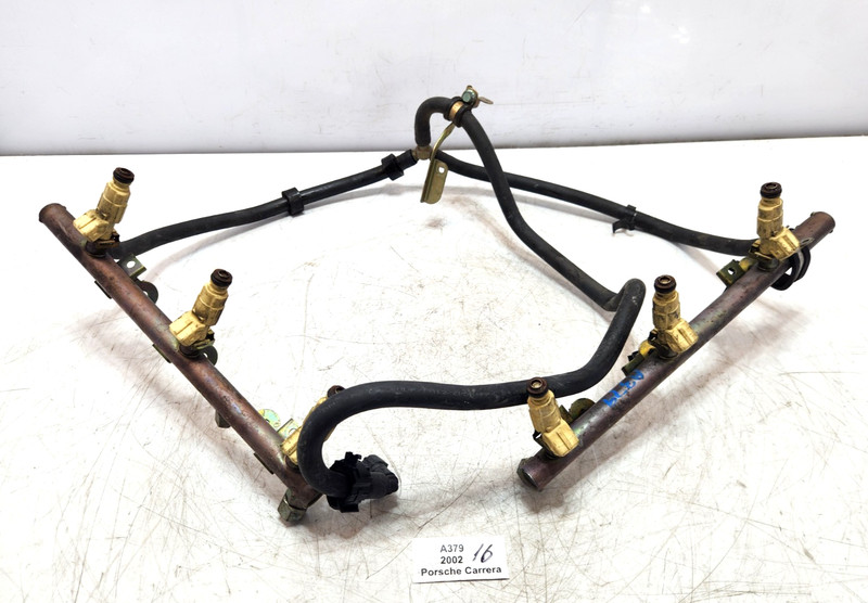 ✅ 02-04 OEM Porsche Carrera 911 996 3.6L Engine Fuel Injection Rail Line SET