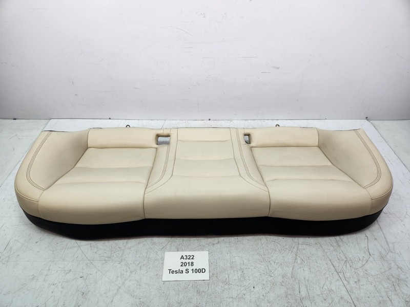 ✅ 16-20 OEM Tesla Model S Rear Seat 2nd Row Lower Cushion Bottom Leather Beige