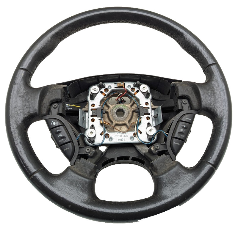 02 2003 Jaguar X-Type Black Steering Wheel 1X433599DG w/Cruise & Audio