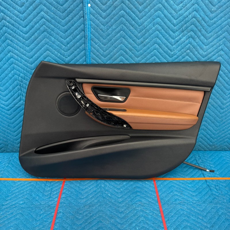 2012–2016 BMW 328i F30 Front Passenger Door Panel Saddle Brown OEM