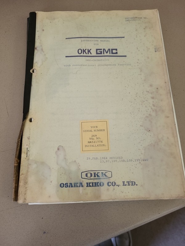 OKK GMC CNCMatic-G Instruction Manual MA52177X 1984 *FREE SHIPPING*