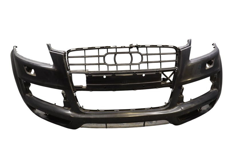 10-15 Audi Q7 3.0L Front Bumper Cover Panel W/ Park Assist Assembly Oem