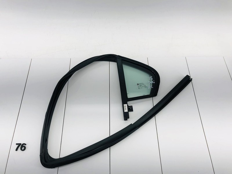 12-20 CHEVROLET SONIC REAR LEFT DOOR WINDOW QUARTER GLASS W/ WEATHERSTRIP OEM