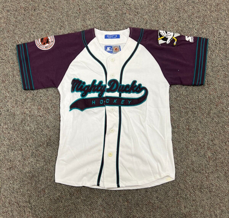 New Vintage Mighty Ducks Youth Jersey Size Small