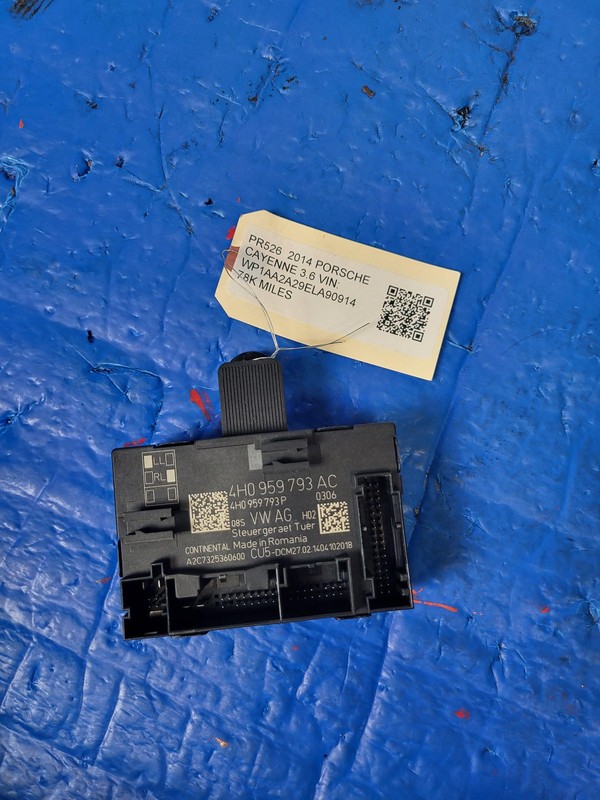 Used Oem Porsche Front Left Driver Door Control Module Cayenne 4H0959793AC 2014