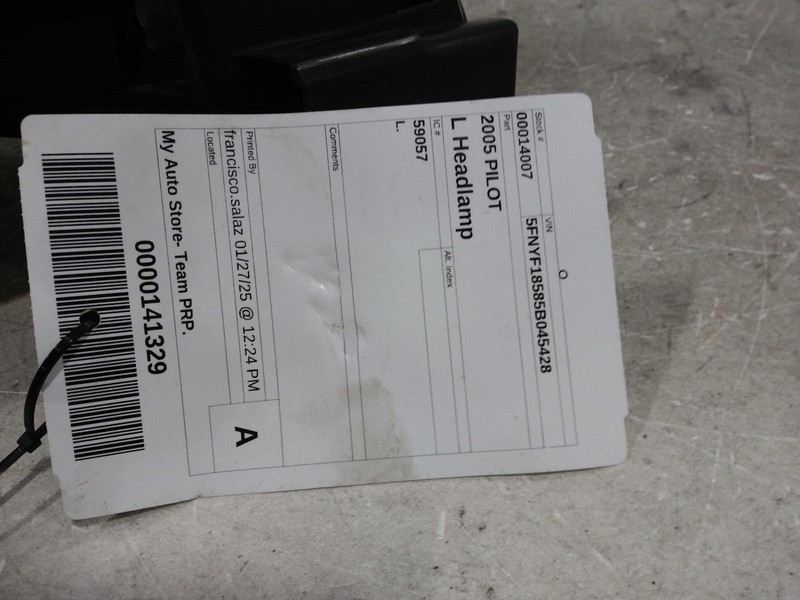 2005 Honda Pilot Left Headlight Assembly OEM 47488 - Used, 279K Miles