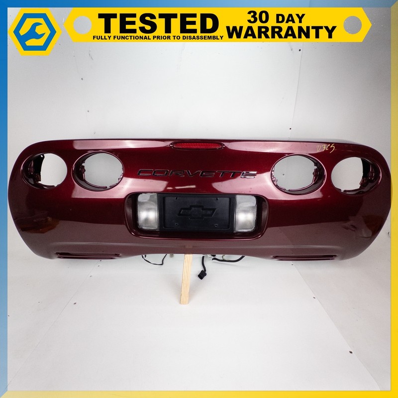 97-04 Chevy Corvette C5 REAR BUMPER COVER W/ BACK-UP LIGHT LAMP Red 94U OEM