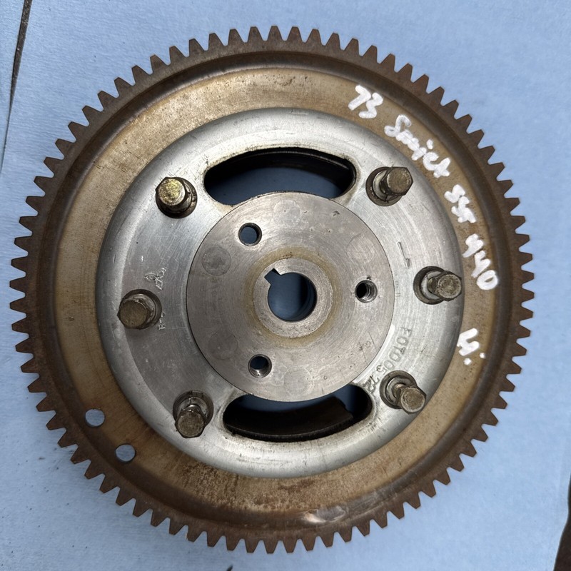 1973 Snojet Sno Jet SST 440 433 vintage snowmobile Motor Magneto Flywheel Good