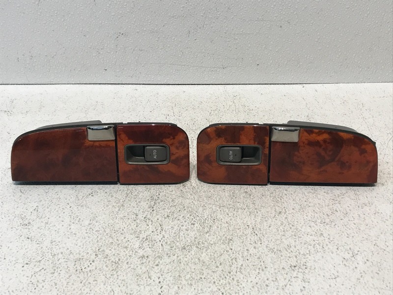 01-06 LEXUS LS430 REAR Left Right DOOR WINDOW SWITCHES Wood Grain Trim Pair OEM