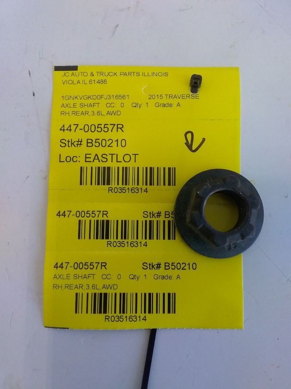 Passenger Axle Shaft VIN J 11th Digit Limited Fits 12-17 ACADIA 3516314