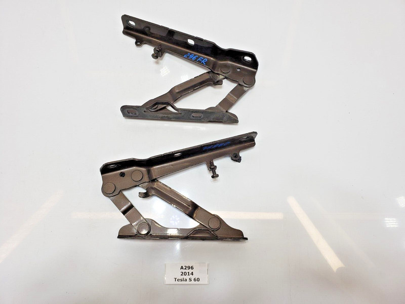 ✅ 12-20 OEM Tesla Model S Front Left Right Active Hood Hinge Bracket Brown SET
