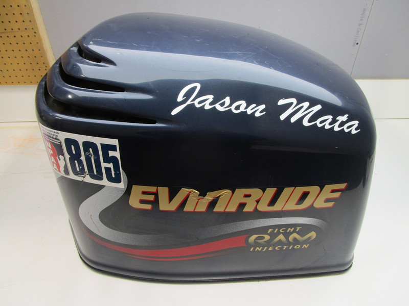 0285390 Johnson Evinrude Ficht Blue Top Engine Motor Cover Cowling Hood 225 Hp