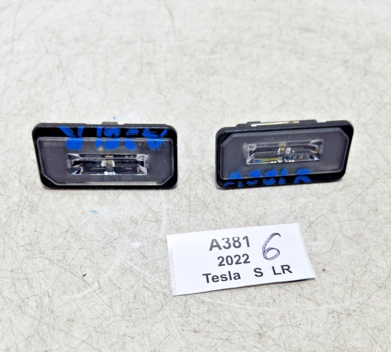 ✅ 12-25 OEM Tesla Model X S Rear Left Right License Plate Light Lamp SET