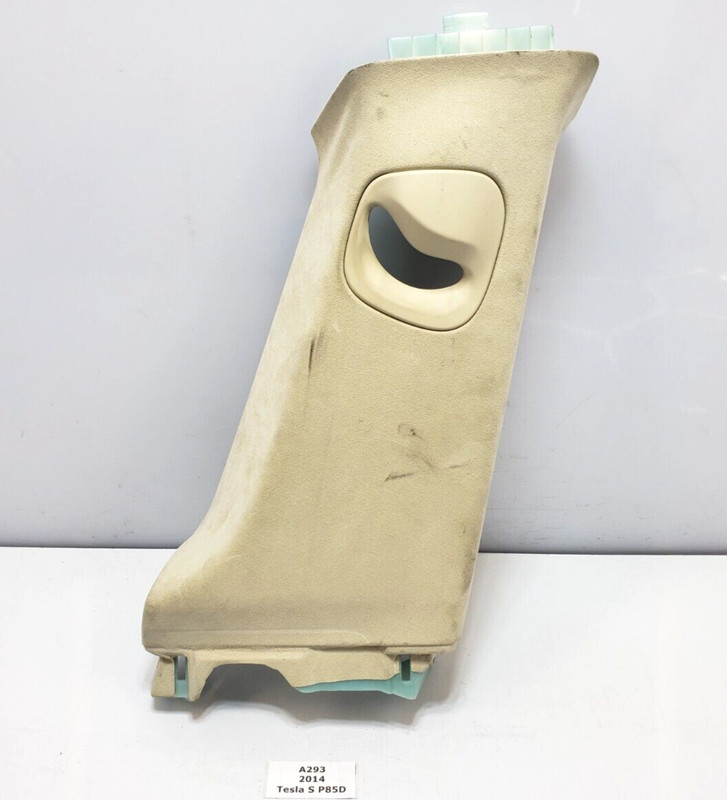 ✅ 12-20 OEM Tesla Model S Right Passenger B Pillar Upper Panel Alcantara NOTE*
