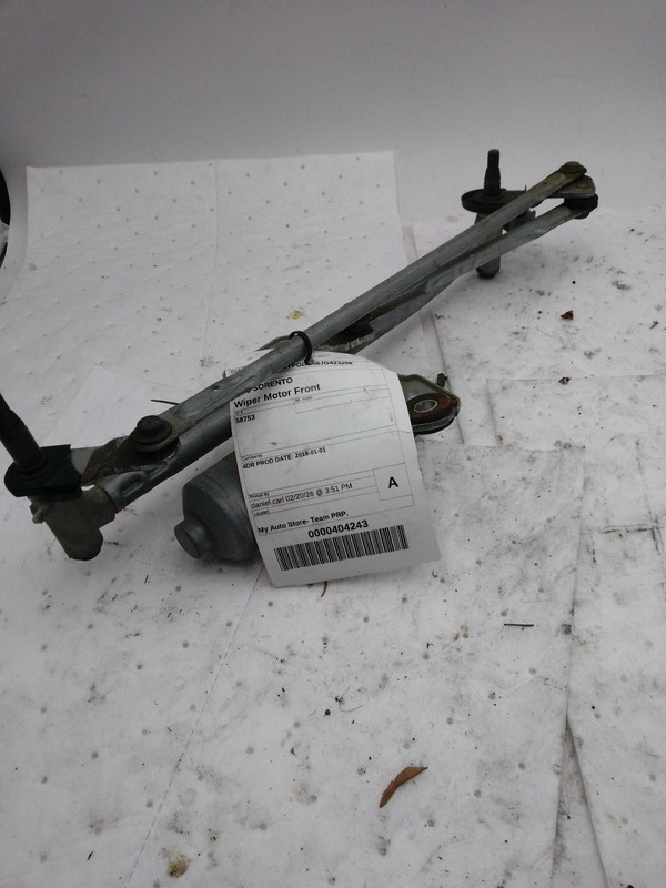 2018 KIA SORENTO Wiper Motor OEM 98110C5000 Used 70K Miles White