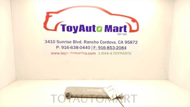 Passenger Sun Visor Without Illumination With Sunroof Fits 02-04 CAMRY 7227