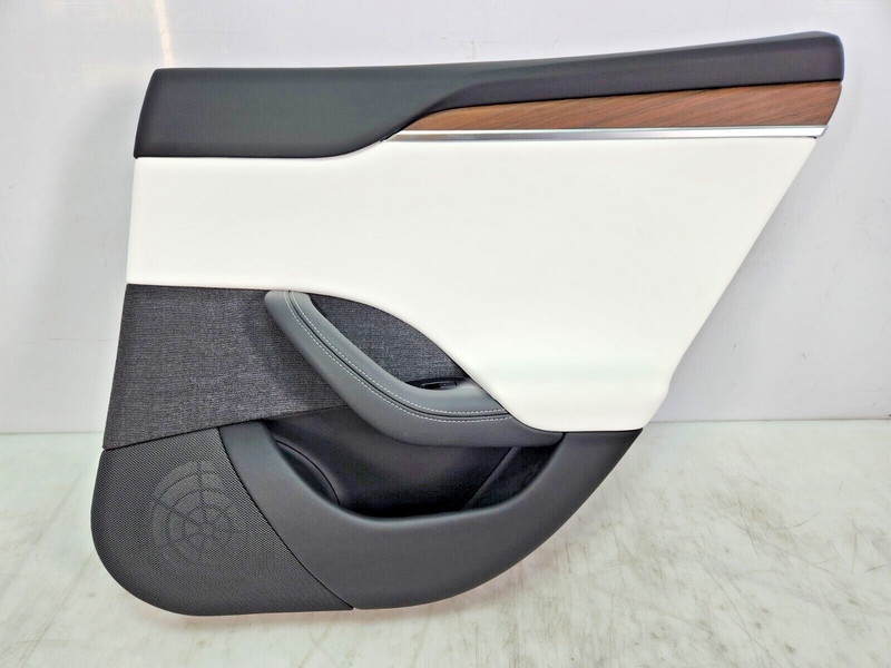 ✅ 21-23 OEM Tesla Model S Rear Right Passenger Side Leather Door Panel Trim Card
