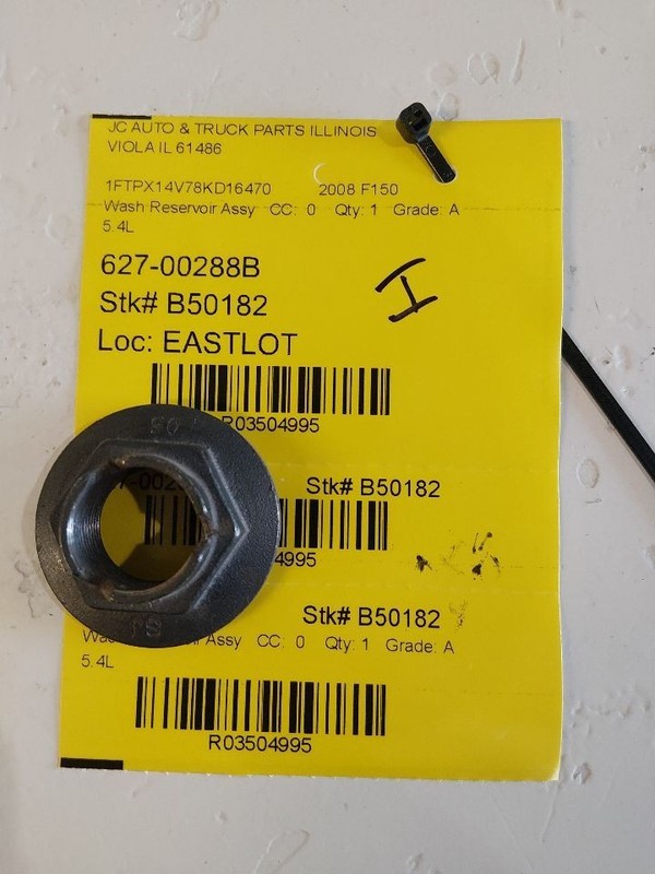 Wash Reservoir Includes Pump Fits 07-08 FORD F150 PICKUP 3504995