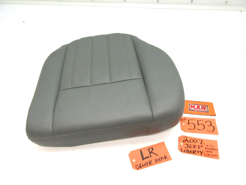 SEAT REAR BACKBASE CUSHION BOTTOM LEFT GREY LEATHER LR fits 05-07 JEEP LIBERTY