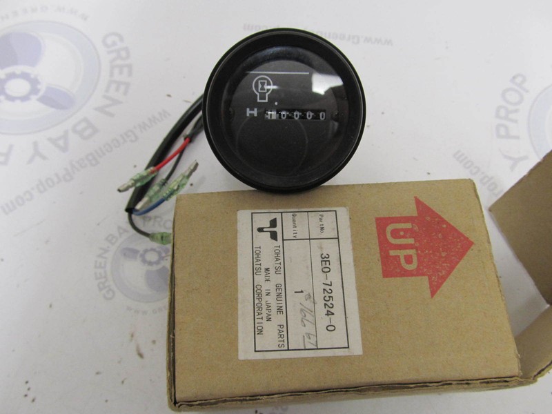 3E0-72524-0 3E0725240M Black Hour Meter Gauge 2" for Nissan/Tohatsu Outboards