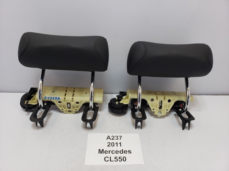 ✅ 07-14 OEM Mercedes W216 CL550 Rear Left Right Headrest Black W/ Motor SET