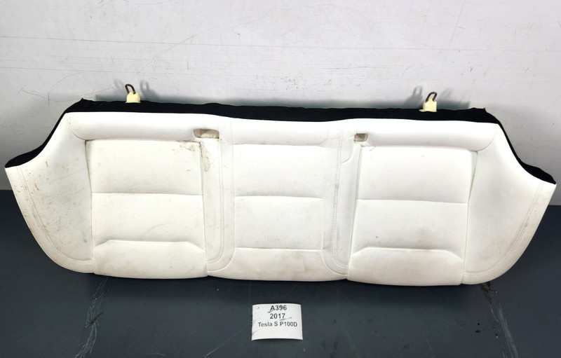 ✅ 16-20 OEM Tesla Model S Rear Seat 2nd Row Lower Cushion Bottom Leather White*