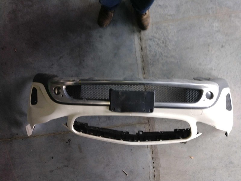 2015 MERCEDES-BENZ GLA-CLASS OEM White Bumper Assembly - Used, 135k Miles