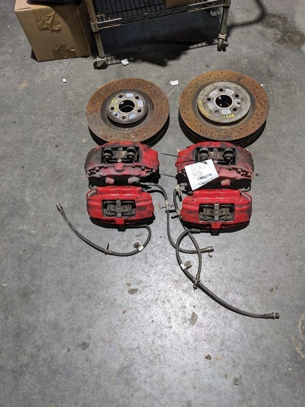 10-15 CHEVY CAMARO SS OEM BREMBO BRAKE CALIPER & ROTOR SET RED FRONT118063