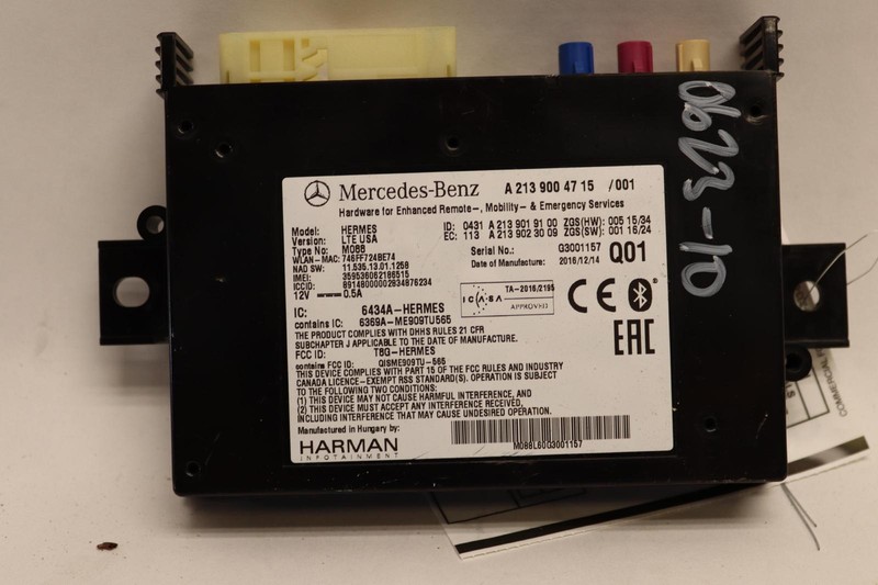 2017-2018 MERCEDES C-CLASS C300 W205 PHONE BLUETOOTH COMMUNICATION MODULE OEM