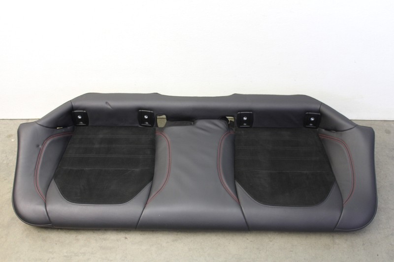 Alfa Giulia Quadrifoglio Rear Black Leather Seat Bench Alcantara Oem 17-24