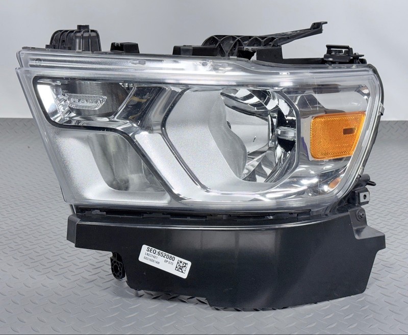 ✅ 19-26 RAM 1500 5th OEM FRONT LEFT HALOGEN HEADLAMP HEADLIGHT CHROME Driver 93K
