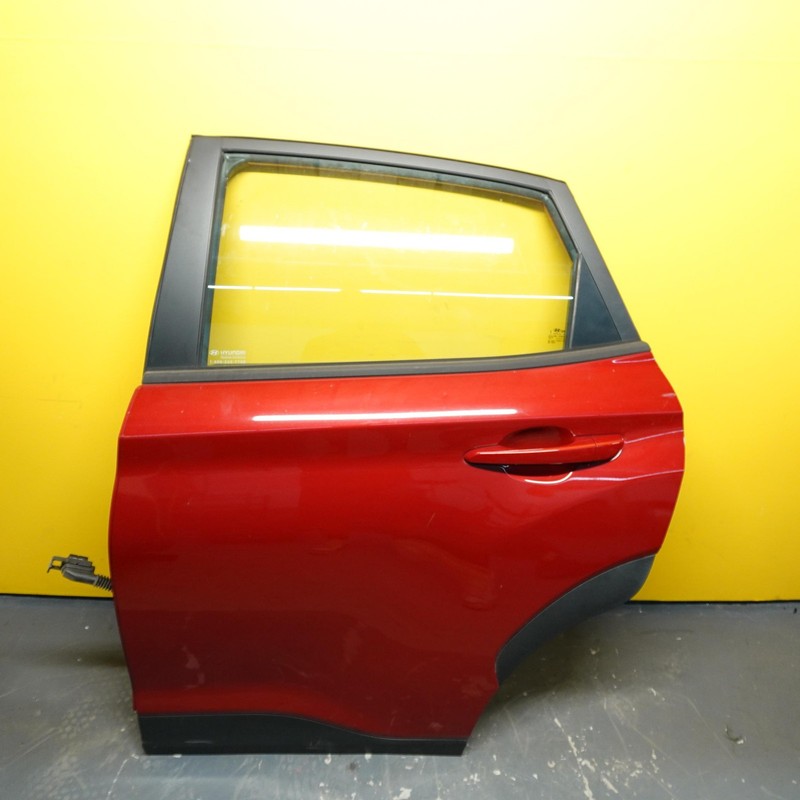 2018-2023 HYUNDAI KONA LEFT REAR DOOR ASSEMBLY RED OEM PAINT Y2R