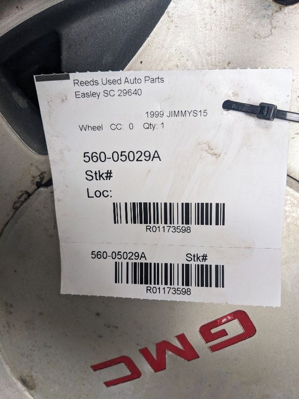 Wheel 15x7 Aluminum 6 Slot Fits 98-03 S10/S15/SONOMA 1173598
