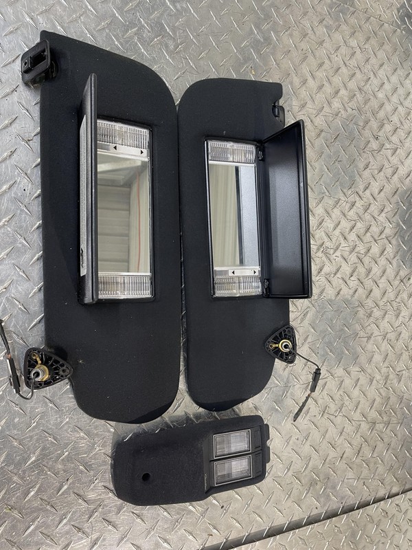 1989-1993 Cadillac Deville Coupe Black Sun Visors Excellent Shape With Dome Oem