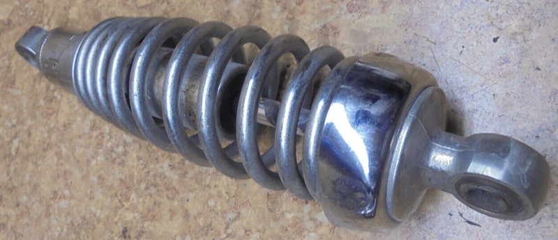 1992 Yamaha XV750 XV 750 Virago Rear Chrome Shock Suspension Strut Spring Back