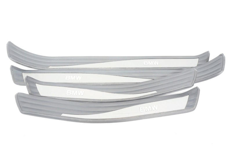 08 09 10 BMW 528i 528Xi E60 FRONT & REAR DOOR SILL SCUFF PLATE TRIM SET OEM