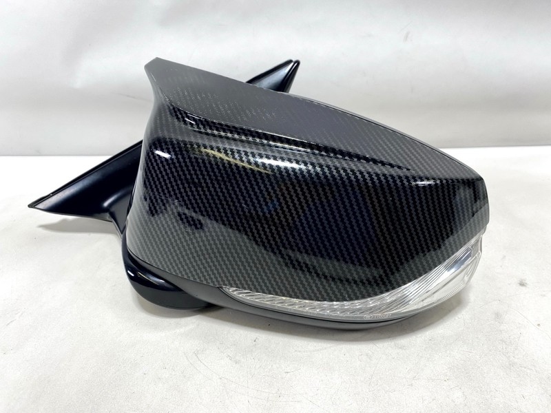 14-21 INFINITI Q50 LEFT LH DRIVER SIDE DOOR REAR VIEW MIRROR BLACK CARBON OEM