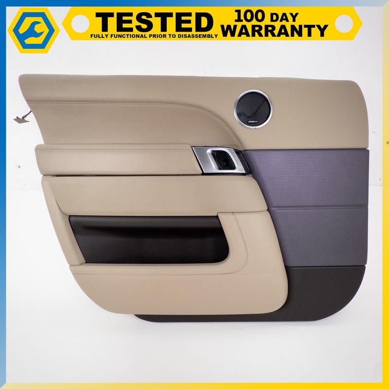 14-17 RANGE ROVER SPORT L494 FRONT LEFT SIDE INTERIOR DOOR PANEL TRIM BEIGE OEM