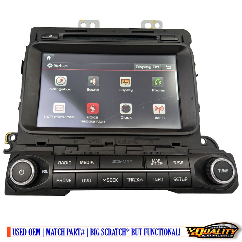 Kia Optima Gps Navigation Hd Radio Touchscreen Display Sxm 96560-4U850Ca Hybrid