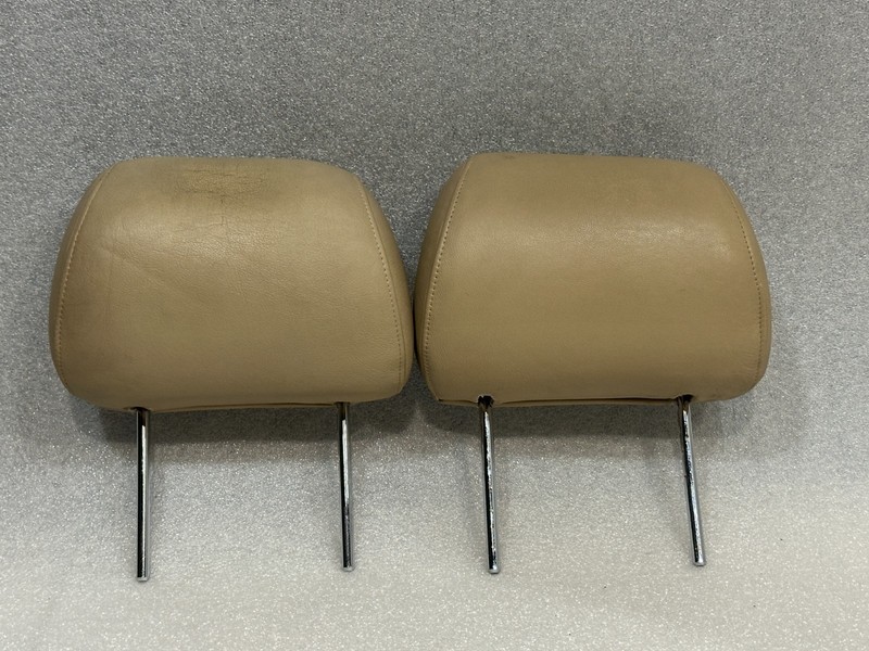 90-93 LEXUS LS400 FRONT SEAT HEAD REST PAIR LEFT RIGHT DRIVER PASSENGER TAN