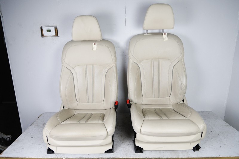 17-20 Bmw 530i 540i M550 G30 Front Left & Right Seat Assembly Canberra Beige 76k