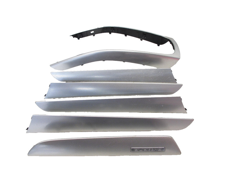 09-16 AUDI B8 A4 S4 DASHBOARD DOOR PANEL INTERIOR ALUMINUM TRIM SET OEM 030524C
