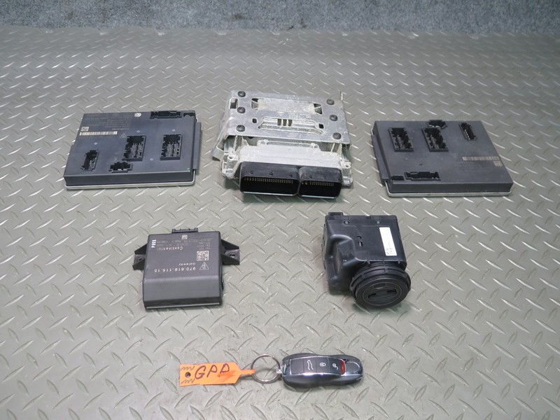 2012 PORSCHE PANAMERA 970 3.6L ENGINE ECU ECM BCU BCM IGNITION STEERING KEY SET