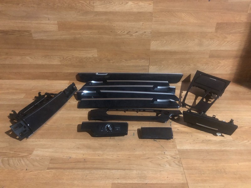 BMW OEM F01 F02 740 750 760 FRONT DASH AND DOOR PANEL WOOD TRIM SET 09-15 2