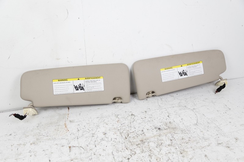 2011-2016 BMW F10 LEFT AND RIGHT SIDE SUN VISOR SHADE PANEL VENETO BEIGE SET OEM