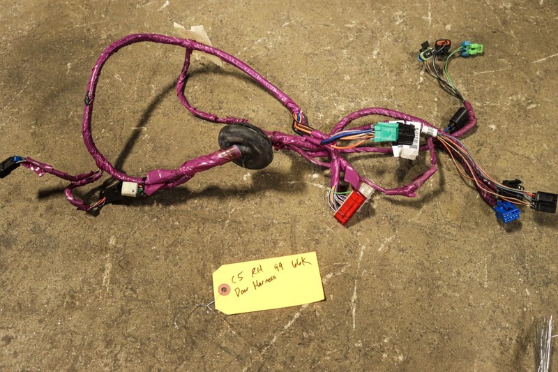 97-04 Chevrolet Corvette C5 RH Passenger Side Door Wiring Harness 66K OEM *USED*