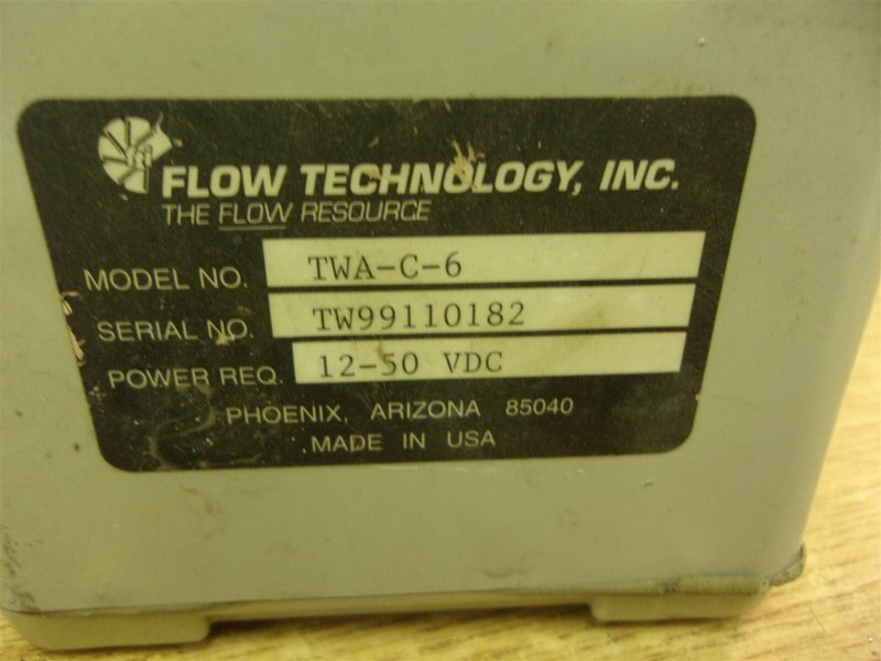 Flow Technology TWA-C-6 12-50vdc Flow Meter *FREE SHIPPING*
