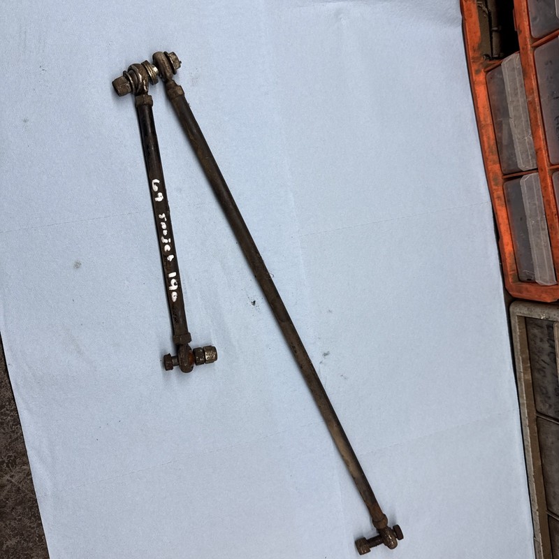 1969 Sno-jet 190 vintage snowmobile Hirth 300cc. Steering Rod AndRod End.